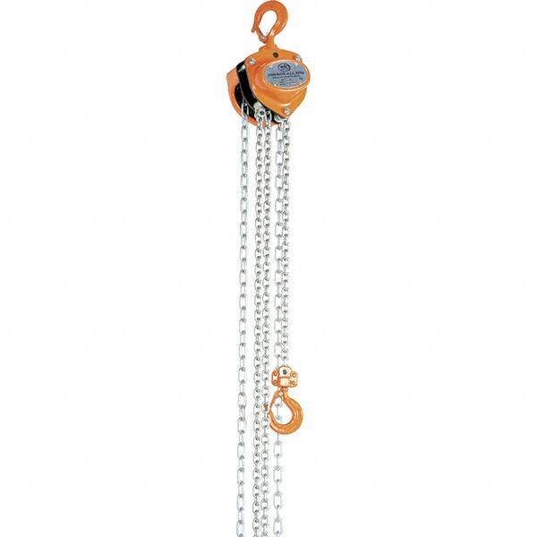 Vestil - 1,000 Lb Lifting Capacity, 15' Lift Height, Hand Hoist - Made from Chain - Apex Tool & Supply