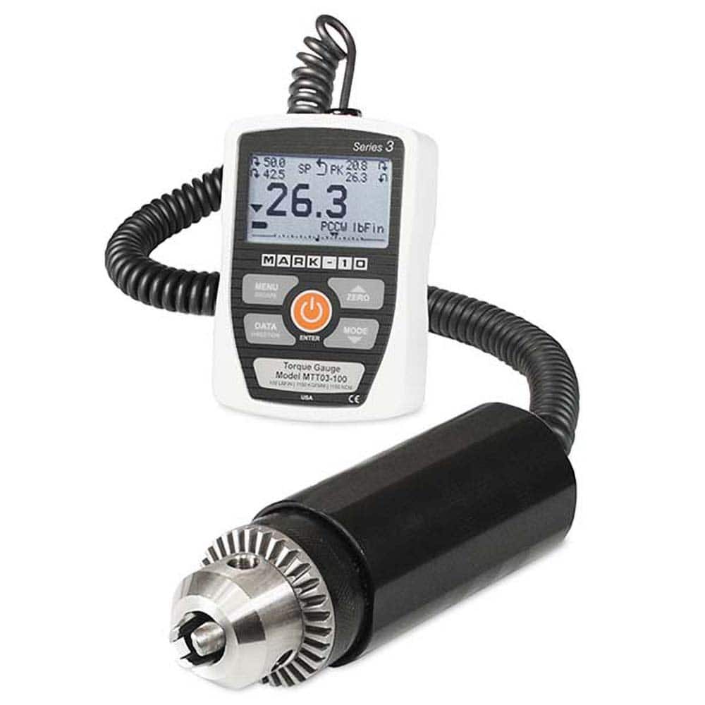 Mark-10 - Digital Tension & Compression Force Gages Capacity (lbf): 12.00 Capacity (N): 135.00 - Apex Tool & Supply