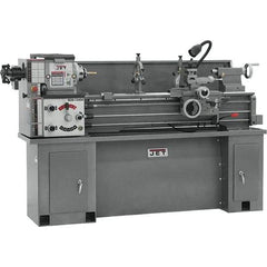 Jet - 13" Swing, 40" Between Centers, 230 Volt, Single Phase Bench Lathe - 5MT Taper, 2 hp, 60 to 1,240 RPM, 1-3/8" Bore Diam, 30" Deep x 29" High x 75-1/2" Long - Apex Tool & Supply