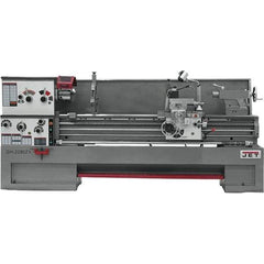 Jet - 22" Swing, 80" Between Centers, 230 Volt, Triple Phase Engine Lathe - 7MT Taper, 10 hp, 25 to 1,800 RPM, 3-1/8" Bore Diam, 40" Deep x 49" High x 136" Long - Apex Tool & Supply