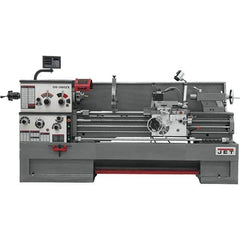 Jet - 16" Swing, 60" Between Centers, 230 Volt, Triple Phase Engine Lathe - 7MT Taper, 7-1/2 hp, 25 to 1,800 RPM, 3-1/8" Bore Diam, 44-1/2" Deep x 65-1/2" High x 117" Long - Apex Tool & Supply