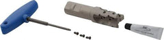 Iscar - 1-1/4" Cut Diam, 1.4" Max Depth of Cut, 1" Shank Diam, 4.645" OAL, Indexable Square Shoulder End Mill - P290 AC.T 1806.. Inserts, Weldon Shank, 0° Lead Angle, Through Coolant, Series MillShred - Apex Tool & Supply
