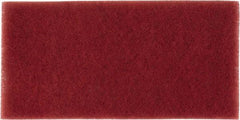 3M - Very Fine Grade, Aluminum Oxide Hand Pad - Maroon, 4-1/2" Wide x 9" Long, Nonwoven - Apex Tool & Supply