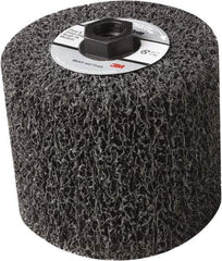 3M - 4-1/2" Diam Aluminum Oxide Match & Finish Flap Brush - 5/8-11 Thread, 4" Wide, Density 5, Nonwoven, Very Coarse Grade, 3,500 Max RPM - Apex Tool & Supply