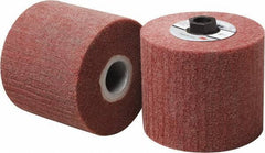 3M - 4-1/2" Diam Aluminum Oxide Match & Finish Flap Brush - 5/8-11 Thread, 4" Wide, Density 5, Nonwoven, Medium Grade, 3,500 Max RPM - Apex Tool & Supply