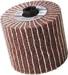 3M - 4-1/2" Diam 150 Grit Aluminum Oxide Unmounted Flap Wheel - 5/8-11 Threaded Hole, 4" Wide, Nonwoven & Coated, Grade Fine, 3,500 Max RPM - Apex Tool & Supply