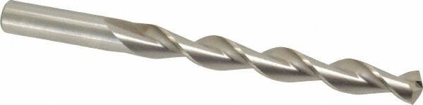 Chicago-Latrobe - 15/32" 135° High Speed Steel Jobber Drill - Bright Finish, Right Hand Cut, Parabolic Flute, Straight Shank, 5-3/4" OAL, Split Point - Apex Tool & Supply