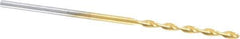 Chicago-Latrobe - 1/16" 135° High Speed Steel Jobber Drill - TiN Finish, Right Hand Cut, Parabolic Flute, Straight Shank, 1-7/8" OAL, Split Point - Apex Tool & Supply