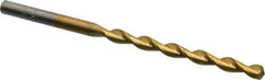 Chicago-Latrobe - 11/64" 135° High Speed Steel Jobber Drill - TiN Finish, Right Hand Cut, Parabolic Flute, Straight Shank, 3-1/4" OAL, Split Point - Apex Tool & Supply