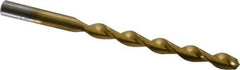 Chicago-Latrobe - 17/64" 135° High Speed Steel Jobber Drill - TiN Finish, Right Hand Cut, Parabolic Flute, Straight Shank, 4-1/8" OAL, Split Point - Apex Tool & Supply