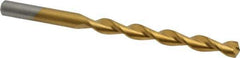 Chicago-Latrobe - 9/32" 135° High Speed Steel Jobber Drill - TiN Finish, Right Hand Cut, Parabolic Flute, Straight Shank, 4-1/4" OAL, Split Point - Apex Tool & Supply