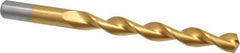 Chicago-Latrobe - 13/32" 135° High Speed Steel Jobber Drill - TiN Finish, Right Hand Cut, Parabolic Flute, Straight Shank, 5-1/4" OAL, Split Point - Apex Tool & Supply