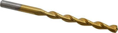 Chicago-Latrobe - Letter I 135° High Speed Steel Jobber Drill - TiN Finish, Right Hand Cut, Parabolic Flute, Straight Shank, 4-1/8" OAL, Split Point - Apex Tool & Supply