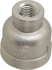 Merit Brass - 3/4 x 1/4" Grade 316 Stainless Steel Pipe Reducer Coupling - FNPT x FNPT End Connections, 150 psi - Apex Tool & Supply