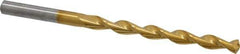 Chicago-Latrobe - #1 135° High Speed Steel Jobber Drill - TiN Finish, Right Hand Cut, Parabolic Flute, Straight Shank, 3-7/8" OAL, Split Point - Apex Tool & Supply