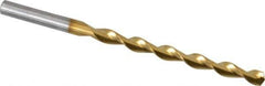 Chicago-Latrobe - #7 135° High Speed Steel Jobber Drill - TiN Finish, Right Hand Cut, Parabolic Flute, Straight Shank, 3-5/8" OAL, Split Point - Apex Tool & Supply