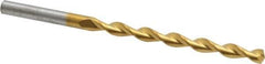 Chicago-Latrobe - #10 135° High Speed Steel Jobber Drill - TiN Finish, Right Hand Cut, Parabolic Flute, Straight Shank, 3-5/8" OAL, Split Point - Apex Tool & Supply