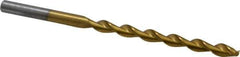 Chicago-Latrobe - #16 135° High Speed Steel Jobber Drill - TiN Finish, Right Hand Cut, Parabolic Flute, Straight Shank, 3-3/8" OAL, Split Point - Apex Tool & Supply