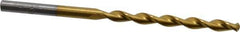 Chicago-Latrobe - #25 135° High Speed Steel Jobber Drill - TiN Finish, Right Hand Cut, Parabolic Flute, Straight Shank, 3" OAL, Split Point - Apex Tool & Supply