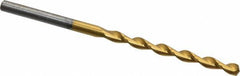 Chicago-Latrobe - #30 135° High Speed Steel Jobber Drill - TiN Finish, Right Hand Cut, Parabolic Flute, Straight Shank, 2-3/4" OAL, Split Point - Apex Tool & Supply