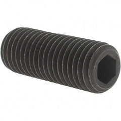 Value Collection - 3/4-10 UNC, 2" OAL, Cup Point Set Screw - Grade 8 Alloy Steel, 3/8" Key - Apex Tool & Supply