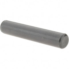 Value Collection - 3/8" Diam x 2" Pin Length Grade 8 Alloy Steel Standard Dowel Pin - Bright Finish, C 47-58 & C 60 (Surface) Hardness, 16,550 Lb (Single Shear), 33,100 Lb (Double Shear) Breaking Strength, 1 Beveled & 1 Rounded End - Apex Tool & Supply
