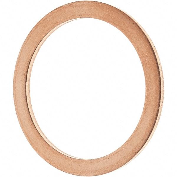 Value Collection - 7/8 SAE, 1" ID x 1-1/4" OD Oil Drain Plug Gasket - 1/16" Thick, Copper - Apex Tool & Supply