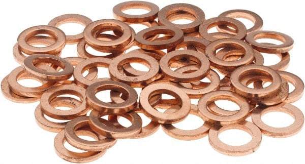 Value Collection - 5/16 SAE, 21/64" ID x 1/2" OD Oil Drain Plug Gasket - 1/16" Thick, Copper - Apex Tool & Supply