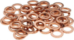 Value Collection - 5/16 SAE, 21/64" ID x 1/2" OD Oil Drain Plug Gasket - 1/16" Thick, Copper - Apex Tool & Supply