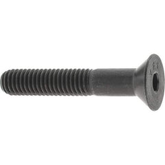 Value Collection - 3/8-16 UNC Hex Socket Drive, 82° Flat Screw - Alloy Steel, Black Oxide Finish, Partially Threaded, 2-1/4" OAL - Apex Tool & Supply