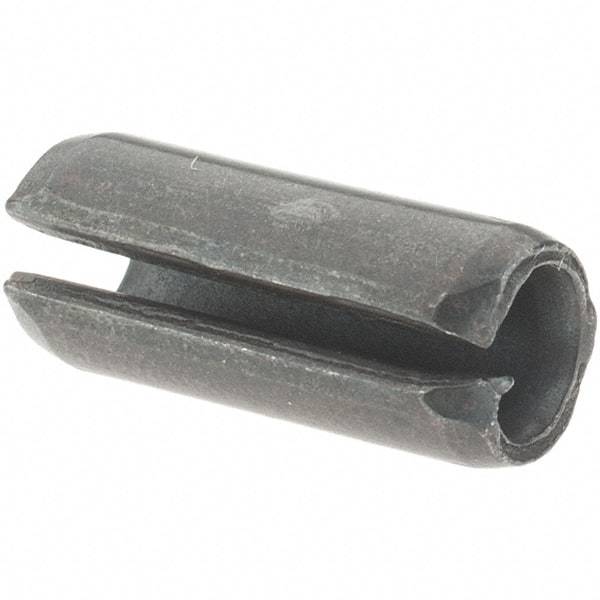 Value Collection - 1/4" Diam x 5/8" Long Slotted Spring Pin - Grade 1070-1090 Alloy Steel, Black Oxide Finish - Apex Tool & Supply
