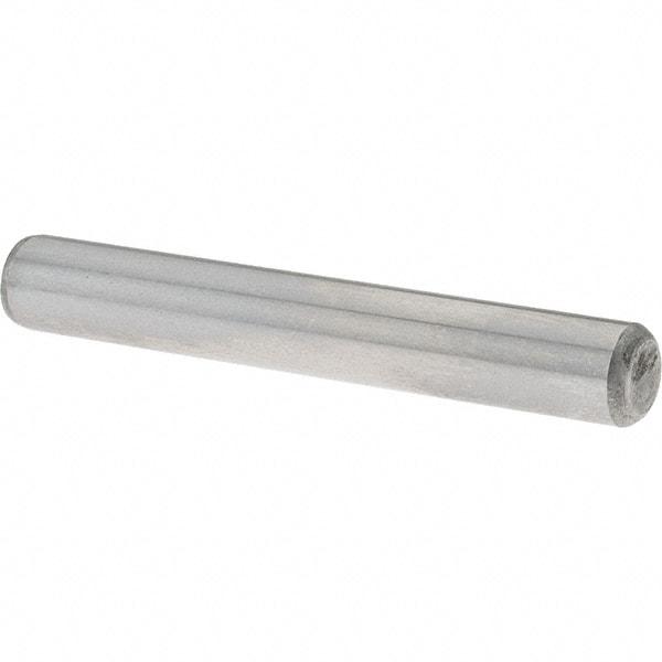 Value Collection - 1/4" Diam x 1-3/4" Pin Length Grade 8 Alloy Steel Standard Dowel Pin - C 50-58 Hardness, 12,800 Lb Breaking Strength, 1 Beveled & 1 Rounded End - Apex Tool & Supply