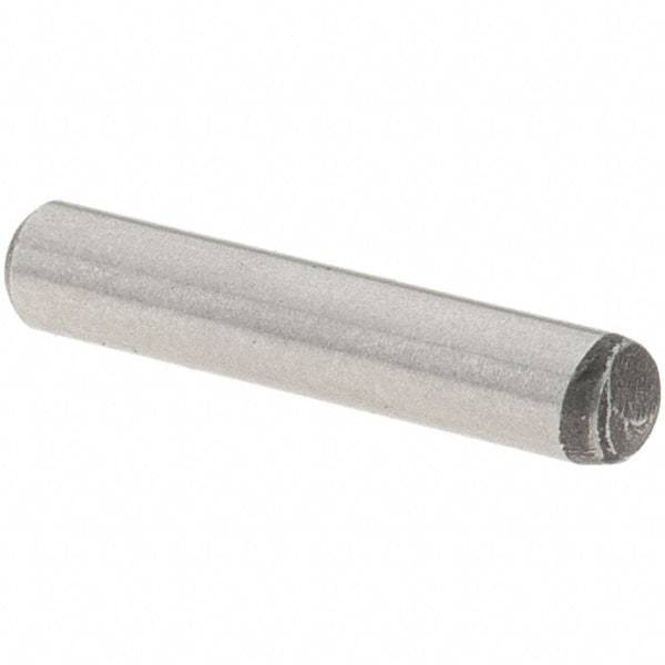 Value Collection - 3/32" Diam x 1/2" Pin Length Grade 8 Alloy Steel Standard Dowel Pin - C 50-58 Hardness, 1,800 Lb Breaking Strength, 1 Beveled & 1 Rounded End - Apex Tool & Supply