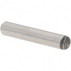 Value Collection - 3/32" Diam x 1/2" Pin Length Grade 8 Alloy Steel Standard Dowel Pin - C 50-58 Hardness, 1,800 Lb Breaking Strength, 1 Beveled & 1 Rounded End - Apex Tool & Supply