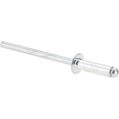 Value Collection - Size 45 Dome Head Aluminum Open End Blind Rivet - Aluminum Mandrel, 0.251" to 0.312" Grip, 1/4" Head Diam, 0.129" to 0.133" Hole Diam, 0.462" Length Under Head, 1/8" Body Diam - Apex Tool & Supply