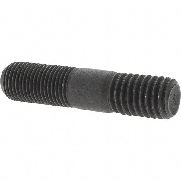 Value Collection - 1/2-20 Long Thread, 1/2-13 Short Thread, 2-1/4" OAL Unequal Double Threaded Stud - Steel, Uncoated, 1-1/16" Long Thread Length, 3/4" Short Thread Length - Apex Tool & Supply