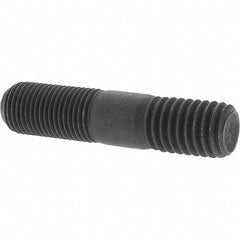 Value Collection - 1/2-20 Long Thread, 1/2-13 Short Thread, 2-1/4" OAL Unequal Double Threaded Stud - Steel, Uncoated, 1-1/16" Long Thread Length, 3/4" Short Thread Length - Apex Tool & Supply