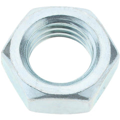 Value Collection - 7/8-9 UNC Steel Right Hand Hex Jam Nut - 1-5/16" Across Flats, 0.4844" High, Zinc-Plated Finish - Apex Tool & Supply
