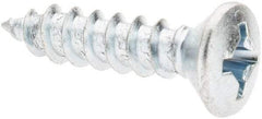 Value Collection - #12 Oval Head Phillips Sheet Metal Screw - Steel, 1" OAL, AISI 1016, ANSI/ASME B18.6.4, ASME B18.6.3 & SAE J933, Grade 1016-1024 - Apex Tool & Supply