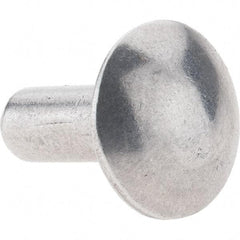 Value Collection - 3/16" Body Diam, Brazier Aluminum Solid Rivet - 1/2" Length Under Head - Apex Tool & Supply
