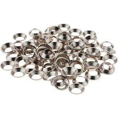 Value Collection - 3/32" Thick, Nickel-Plated Finish, Brass, Flush Type Finishing Washer - 0.488" OD - Apex Tool & Supply