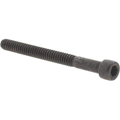 Value Collection - #6-32 UNC Hex Socket Drive, Socket Cap Screw - Alloy Steel, Black Oxide Finish, Partially Threaded, 1-1/2" Length Under Head - Apex Tool & Supply