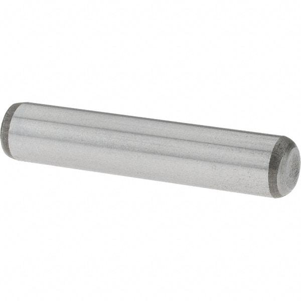 Value Collection - 1/4" Diam x 1-1/4" Pin Length Grade 8 Alloy Steel Standard Dowel Pin - C 50-58 Hardness, 12,800 Lb Breaking Strength, 1 Beveled & 1 Rounded End - Apex Tool & Supply