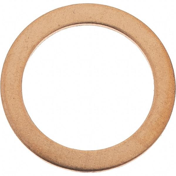 Value Collection - 9/16 SAE, 39/64" ID x 13/16" OD Oil Drain Plug Gasket - 1/32" Thick, Copper - Apex Tool & Supply