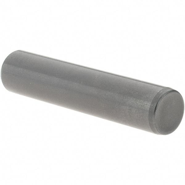 Value Collection - 3/8" Diam x 1-3/4" Pin Length Grade 8 Alloy Steel Standard Dowel Pin - Bright Finish, C 47-58 & C 60 (Surface) Hardness, 16,550 Lb (Single Shear), 33,100 Lb (Double Shear) Breaking Strength, 1 Beveled & 1 Rounded End - Apex Tool & Supply