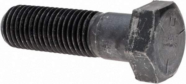 Made in USA - 1-1/8 - 7 UNC, 4" Length Under Head Hex Head Cap Screw - Partially Threaded, Grade 5 Steel, Uncoated, 1-11/16" Hex - Apex Tool & Supply