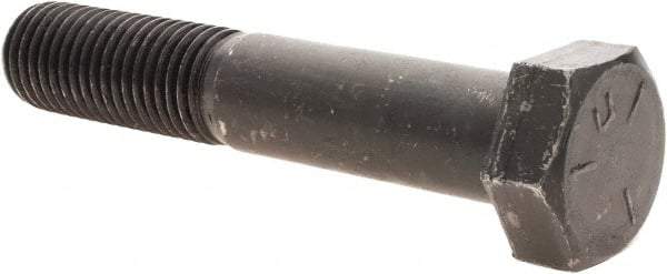 Value Collection - 1-8 UNC, 5-1/2" Length Under Head Hex Head Cap Screw - Partially Threaded, Grade 5 Steel, Uncoated, 1-1/2" Hex - Apex Tool & Supply