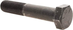 Value Collection - 1-8 UNC, 5-1/2" Length Under Head Hex Head Cap Screw - Partially Threaded, Grade 5 Steel, Uncoated, 1-1/2" Hex - Apex Tool & Supply