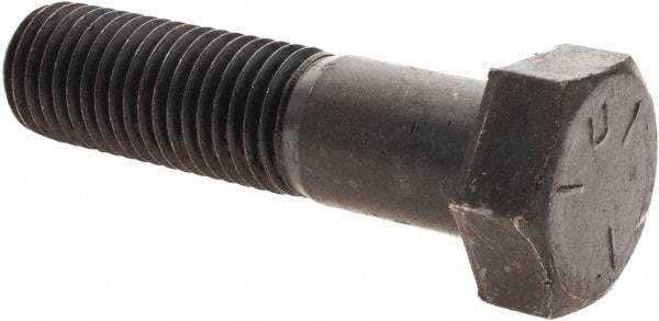 Value Collection - 1-8 UNC, 3-3/4" Length Under Head Hex Head Cap Screw - Partially Threaded, Grade 5 Steel, Uncoated, 1-1/2" Hex - Apex Tool & Supply