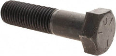 Value Collection - 1-8 UNC, 3-3/4" Length Under Head Hex Head Cap Screw - Partially Threaded, Grade 5 Steel, Uncoated, 1-1/2" Hex - Apex Tool & Supply